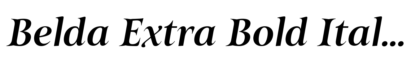 Belda Extra Bold Italic